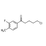 structure of CAS# 898761-27-8, 5-Chloro-1-(3-fluoro-4-methylphenyl)-1-pentanone;5-chloro-1-(3-fluoro-4-methylphenyl)-1-oxopentane