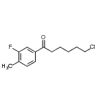 structure of CAS# 898761-30-3, 6-Chloro-1-(3-fluoro-4-methylphenyl)-1-hexanone;6-chloro-1-(3-fluoro-4-methylphenyl)-1-oxohexane