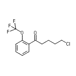 structure of CAS# 898761-39-2, 5-Chloro-1-[2-(trifluoromethoxy)phenyl]-1-pentanone;5-chloro-1-(2-trifluoromethoxyphenyl)-1-oxopentane