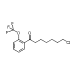 structure of CAS# 898761-45-0, 7-Chloro-1-[2-(trifluoromethoxy)phenyl]-1-heptanone;7-chloro-1-(2-trifluoromethoxyphenyl)-1-oxoheptane