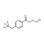structure of CAS# 898761-60-9, 4-Chloro-1-[4-(trifluoromethoxy)phenyl]-1-butanone;4-Chloro-1-oxo-1-(4-trifluoromethoxyphenyl)butane;MFCD07700070