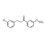 结构式 CAS# 898762-23-7, 3-(3-氯苯基)-1-(3-甲氧基苯基)-1-丙酮