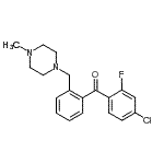 structure of CAS# 898762-27-1, (4-Chloro-2-fluorophenyl){2-[(4-methyl-1-piperazinyl)methyl]phenyl}methanone;4-chloro-2-fluoro-2'-(4-methylpiperazinomethyl) benzophenone