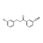 结构式 CAS# 898762-32-8, 3-[3-(3-氯苯基)丙酰]苯甲腈