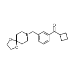 structure of CAS# 898762-49-7, Cyclobutyl[3-(1,4-dioxa-8-azaspiro[4.5]dec-8-ylmethyl)phenyl]methanone;cyclobuty<wbr>l 3-[8-(1<wbr>,4-dioxa-<wbr>8-azaspir<wbr>o[4.5]dec<wbr>yl)methyl<wbr>]phenyl k<wbr>etone