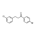 结构式 CAS# 898762-56-6, 1-(4-溴苯基)-3-(3-氯苯基)-1-丙酮