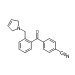 structure of CAS# 898762-95-3, 4-[2-(2,5-Dihydro-1H-pyrrol-1-ylmethyl)benzoyl]benzonitrile;4'-cyano-2-(3-pyrrolinomethyl) benzophenone