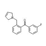 structure of CAS# 898763-14-9, [2-(2,5-Dihydro-1H-pyrrol-1-ylmethyl)phenyl](3-fluorophenyl)methanone;3'-fluoro-2-(3-pyrrolinomethyl) benzophenone