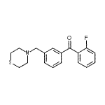 structure of CAS# 898763-40-1, (2-Fluorophenyl)[3-(4-thiomorpholinylmethyl)phenyl]methanone;2-fluoro-3'-thiomorpholinomethyl benzophenone