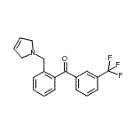 structure of CAS# 898763-56-9, [2-(2,5-Dihydro-1H-pyrrol-1-ylmethyl)phenyl][3-(trifluoromethyl)phenyl]methanone;2-(3-pyrrolinomethyl)-3'-trifluoromethylbenzophenone