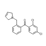 structure of CAS# 898763-72-9, (2,4-Dichlorophenyl)[2-(2,5-dihydro-1H-pyrrol-1-ylmethyl)phenyl]methanone;2,4-dichloro-2'-(3-pyrrolinomethyl) benzophenone