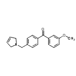 structure of CAS# 898763-79-6, [4-(2,5-Dihydro-1H-pyrrol-1-ylmethyl)phenyl](3-methoxyphenyl)methanone;3-methoxy-4'-(3-pyrrolinomethyl) benzophenone