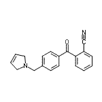 structure of CAS# 898763-83-2, 2-[4-(2,5-Dihydro-1H-pyrrol-1-ylmethyl)benzoyl]benzonitrile;2-cyano-4'-(3-pyrrolinomethyl) benzophenone