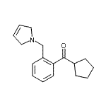 structure of CAS# 898763-92-3, Cyclopentyl[2-(2,5-dihydro-1H-pyrrol-1-ylmethyl)phenyl]methanone;cyclopentyl 2-(3-pyrrolinomethyl)phenyl ketone