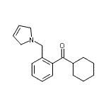 structure of CAS# 898763-94-5, Cyclohexyl[2-(2,5-dihydro-1H-pyrrol-1-ylmethyl)phenyl]methanone;cyclohexyl 2-(3-pyrrolinomethyl)phenyl ketone