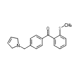 structure of CAS# 898763-95-6, [4-(2,5-Dihydro-1H-pyrrol-1-ylmethyl)phenyl][2-(methylsulfanyl)phenyl]methanone;4'-(3-pyrrolinomethyl)-2-thiomethylbenzophenone