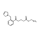 structure of CAS# 898763-98-9, Ethyl 5-[2-(2,5-dihydro-1H-pyrrol-1-ylmethyl)phenyl]-5-oxopentanoate;ethyl 5-oxo-5-[2-(3-pyrrolinomethyl)phenyl]valerate