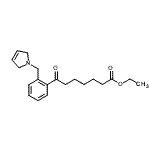 structure of CAS# 898764-02-8, Ethyl 7-[2-(2,5-dihydro-1H-pyrrol-1-ylmethyl)phenyl]-7-oxoheptanoate;ethyl 7-oxo-7-[2-(3-pyrrolinomethyl)phenyl]heptanoate