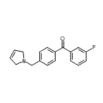 structure of CAS# 898764-07-3, [4-(2,5-Dihydro-1H-pyrrol-1-ylmethyl)phenyl](3-fluorophenyl)methanone;3-fluoro-4'-(3-pyrrolinomethyl) benzophenone