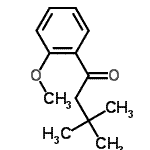 structure of CAS# 898764-14-2, 1-(2-Methoxyphenyl)-3,3-dimethyl-1-butanone;3,3-Dimethyl-2'-methoxybutyrophenone