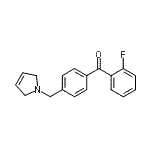 structure of CAS# 898764-40-4, [4-(2,5-Dihydro-1H-pyrrol-1-ylmethyl)phenyl](2-fluorophenyl)methanone;2-fluoro-4'-(3-pyrrolinomethyl) benzophenone