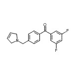 structure of CAS# 898764-77-7, (3,5-Difluorophenyl)[4-(2,5-dihydro-1H-pyrrol-1-ylmethyl)phenyl]methanone;3,5-difluoro-4'-(3-pyrrolinomethyl) benzophenone