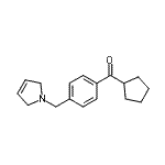 structure of CAS# 898764-85-7, Cyclopentyl[4-(2,5-dihydro-1H-pyrrol-1-ylmethyl)phenyl]methanone;cyclopentyl 4-(3-pyrrolinomethyl)phenyl ketone