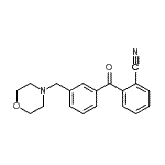 structure of CAS# 898765-11-2, 2-[3-(4-Morpholinylmethyl)benzoyl]benzonitrile;2-cyano-3'-morpholinomethyl benzophenone