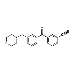 structure of CAS# 898765-14-5, 3-[3-(4-Morpholinylmethyl)benzoyl]benzonitrile;3-cyano-3'-morpholinomethyl benzophenone