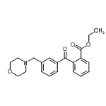 结构式 CAS# 898765-20-3, 乙基2-[3-(4-吗啉基甲基)苯甲酰基]苯甲酸酯