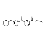 结构式 CAS# 898765-23-6, 乙基3-[3-(4-吗啉基甲基)苯甲酰基]苯甲酸酯