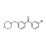 结构式 CAS# 898765-35-0, (3-溴苯基)[3-(4-吗啉基甲基)苯基]甲酮