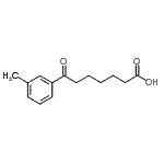 structure of CAS# 898765-39-4, 7-(3-Methylphenyl)-7-oxoheptanoic acid;7-(3-methylphenyl)-7-oxoheptanoic acid