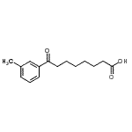 结构式 CAS# 898765-42-9, 8-(3-甲基苯基)-8-氧代辛酸