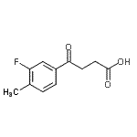 structure of CAS# 898765-91-8, 4-(3-Fluoro-4-methylphenyl)-4-oxobutanoic acid;4-(3-Fluoro-4-methylphenyl)-4-oxobutyric acid