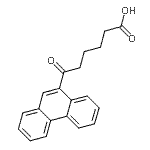 structure of CAS# 898766-05-7, 6-Oxo-6-(9-phenanthryl)hexanoic acid;6-Oxo-6-(9-Phenanthryl)hexanoic acid;MFCD01320095