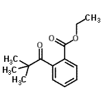 结构式 CAS# 898766-15-9, 乙基2-(2,2-二甲基丙烷酰基)苯甲酸酯