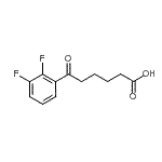 structure of CAS# 898766-16-0, 6-(2,3-Difluorophenyl)-6-oxohexanoic acid;6-(2,3-difluorophenyl)-6-oxohexanoic acid
