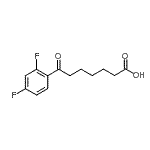 结构式 CAS# 898766-28-4, 7-(2,4-二氟苯基)-7-氧代庚酸
