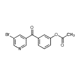 CAS#: 898766-29-5， 3-[(5-Bromo-3-pyridinyl)carbonyl]phenyl acetate