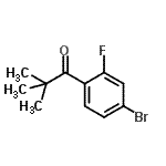 结构式 CAS# 898766-42-2, 1-(4-溴-2-氟苯基)-2,2-二甲基-1-丙酮