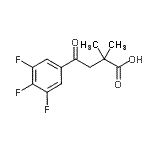 structure of CAS# 898766-72-8, 2,2-Dimethyl-4-oxo-4-(3,4,5-trifluorophenyl)butanoic acid;2,2-dimethyl-4-oxo-4-(3,4,5-trifluorophenyl)butryic acid