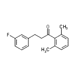 结构式 CAS# 898767-14-1, 1-(2,6-二甲基苯基)-3-(3-氟苯基)-1-丙酮
