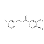 structure of CAS# 898767-17-4, 1-(3,4-Dimethylphenyl)-3-(3-fluorophenyl)-1-propanone;3',4'-Dimethyl-3-(3-fluorophenyl)propiophenone