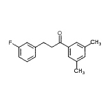 结构式 CAS# 898767-20-9, 1-(3,5-二甲基苯基)-3-(3-氟苯基)-1-丙酮