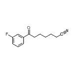 structure of CAS# 898767-24-3, 7-(3-Fluorophenyl)-7-oxoheptanenitrile;7-(3-Fluorophenyl)-7-oxoheptanenitrile