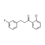 structure of CAS# 898767-32-3, 1-(2-Chlorophenyl)-3-(3-fluorophenyl)-1-propanone;2'-chloro-3-(3-fluorophenyl)propiophenone