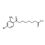 结构式 CAS# 898767-40-3, 8-(4-溴-2-甲基苯基)-8-氧代辛酸