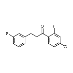 structure of CAS# 898767-55-0, 1-(4-Chloro-2-fluorophenyl)-3-(3-fluorophenyl)-1-propanone;4'-chloro-2'-fluoro-3-(3-fluorophenyl)propiophenone