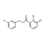 structure of CAS# 898767-57-2, 1-(2,3-Dichlorophenyl)-3-(3-fluorophenyl)-1-propanone;2',3'-dichloro-3-(3-fluorophenyl)propiophenone
